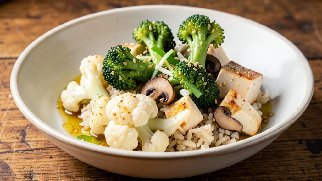 Broccoli Rice Recipe Vegan: Nutty, Crunchy Cauliflower Rice Bites