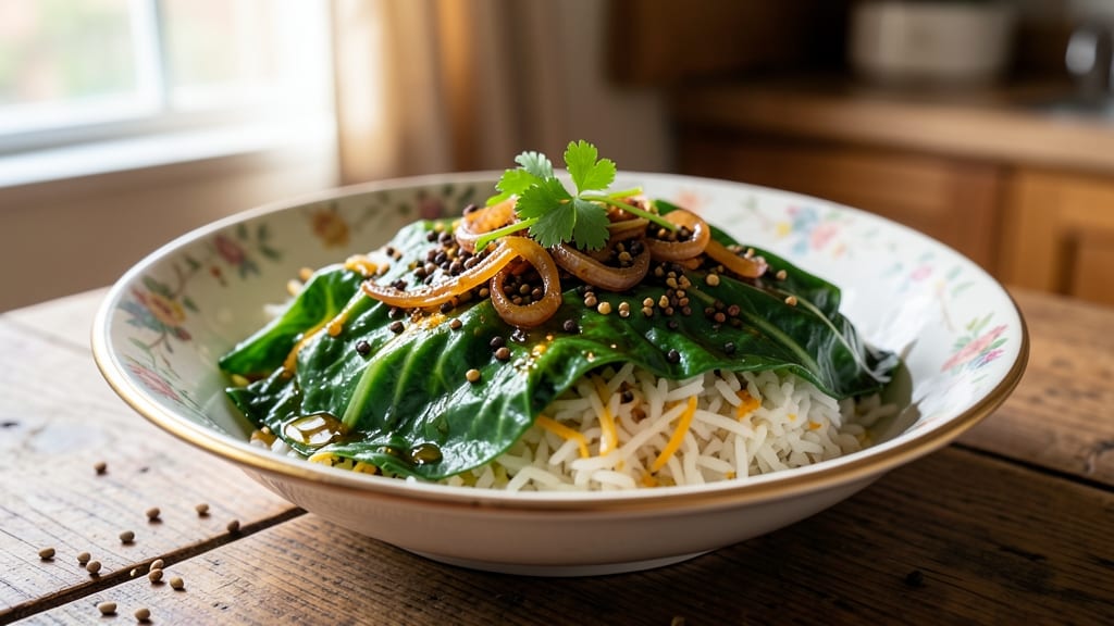 Cabbage Rice Indian Recipe: Fragrant Turmeric and Mustard Seed Magic