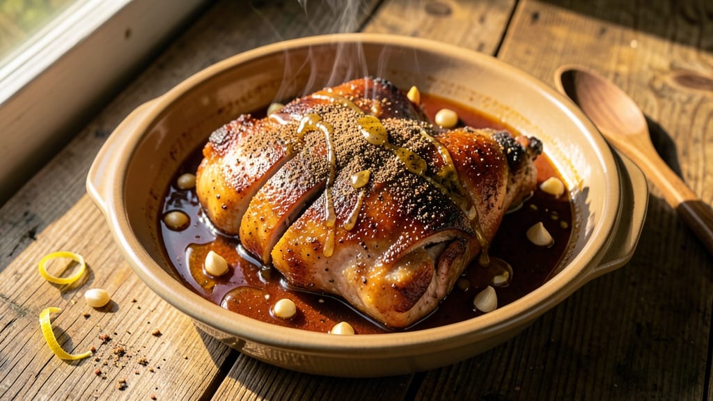 Chinese Pork Roast Recipe Oven: Five-Spice Glazed Crunch Over Tender Shreds