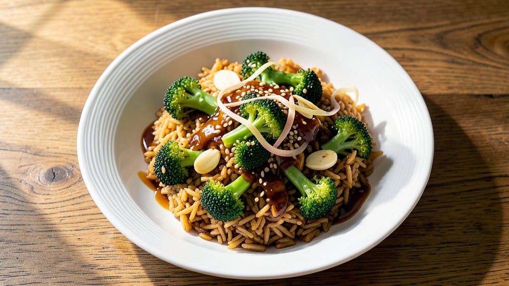 Broccoli Rice Recipe Vegetarian: Crisp-Tender Bites With Garlicky Aroma