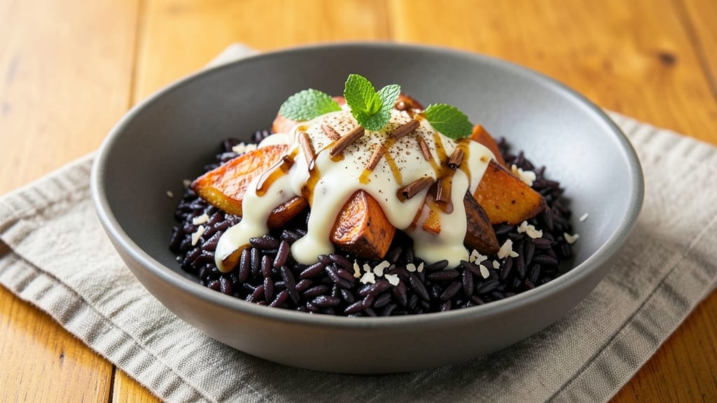 Black Rice and Sweet Potato Recipe: Warm Spiced Dessert With Chewy Texture