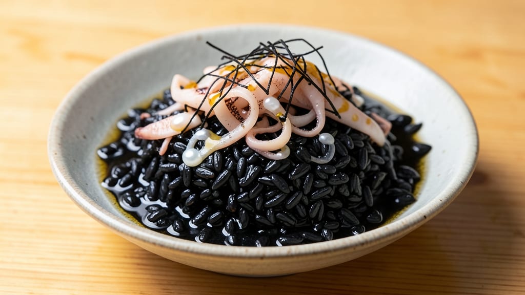 Black Rice With Squid Ink Recipe: Deep Velvet Black Caviar Rice