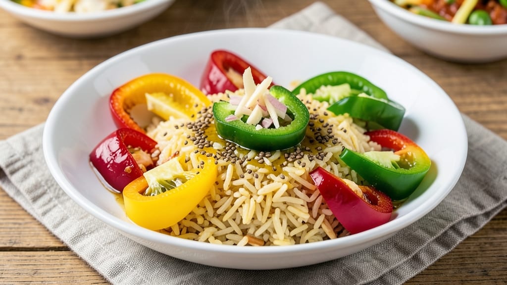 Capsicum Rice Recipe PadhusKitchen: Smoky Cumin and Tamarind Tang in One Pot
