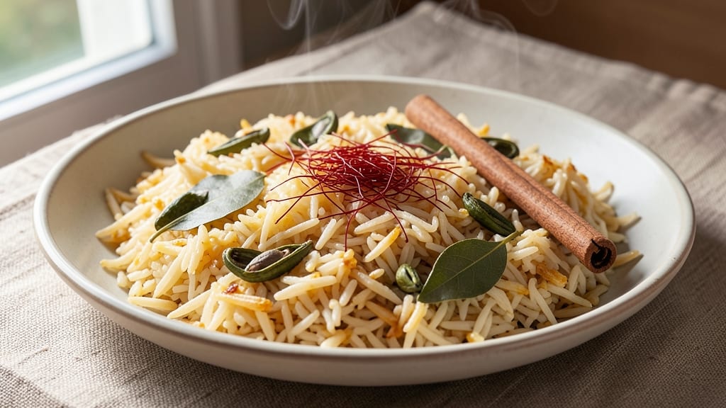 California Basmati Rice Recipe: Fragrant Saffron and Toasted Spice Infusion