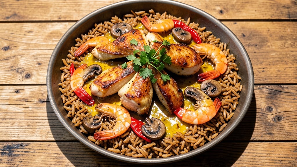 Brown Rice Paella Recipe: Saffron-Infused Spanish One-Pan Masterpiece
