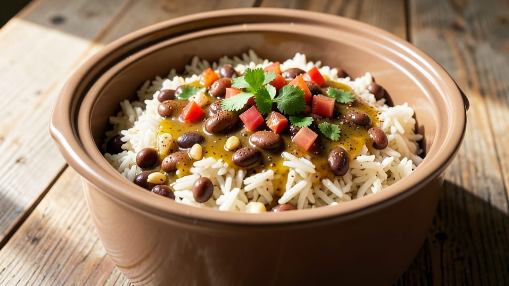 Black Beans and Rice in Rice Cooker Recipe: Hands-Off Latin-Inspired Meal in 30 Minutes