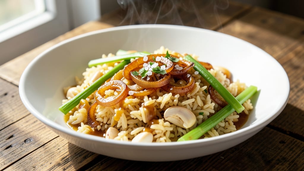 Charleston Gold Rice Recipe: Buttery Saffron and Celery Crown Crunch