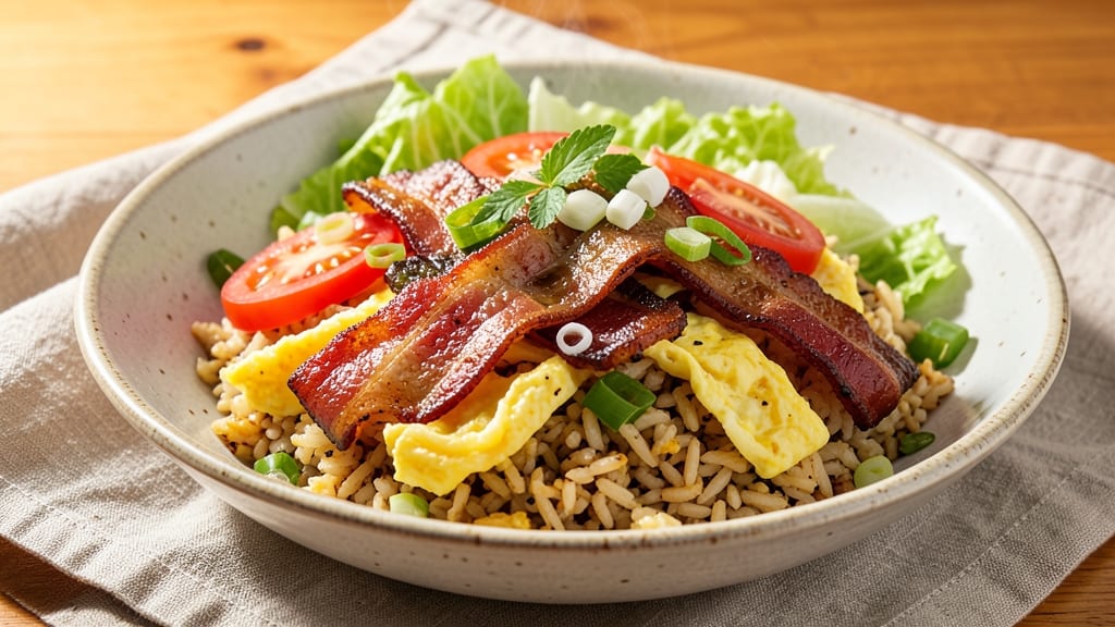 BLT Fried Rice Recipe: Crispy Bacon Bites and Eggy Richness in One Pan