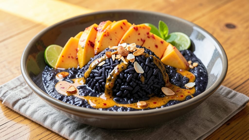 Black Sticky Rice With Mango Recipe: Tropical Sweetness Meets Nutty Depth