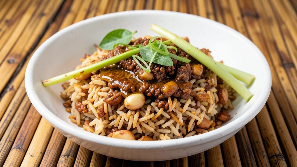Cambodian Fried Rice Recipe: Smoky Lemongrass and Kaffir Lime Crunch