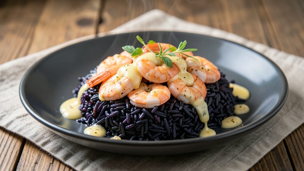 Black Rice and Shrimp Recipe: Fragrant Jasmine and Garlic Butter Fusion