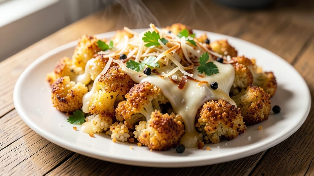 Cauliflower Rice Parmesan Recipe: Crispy Breadcrumbs and Melty Cheese Layers