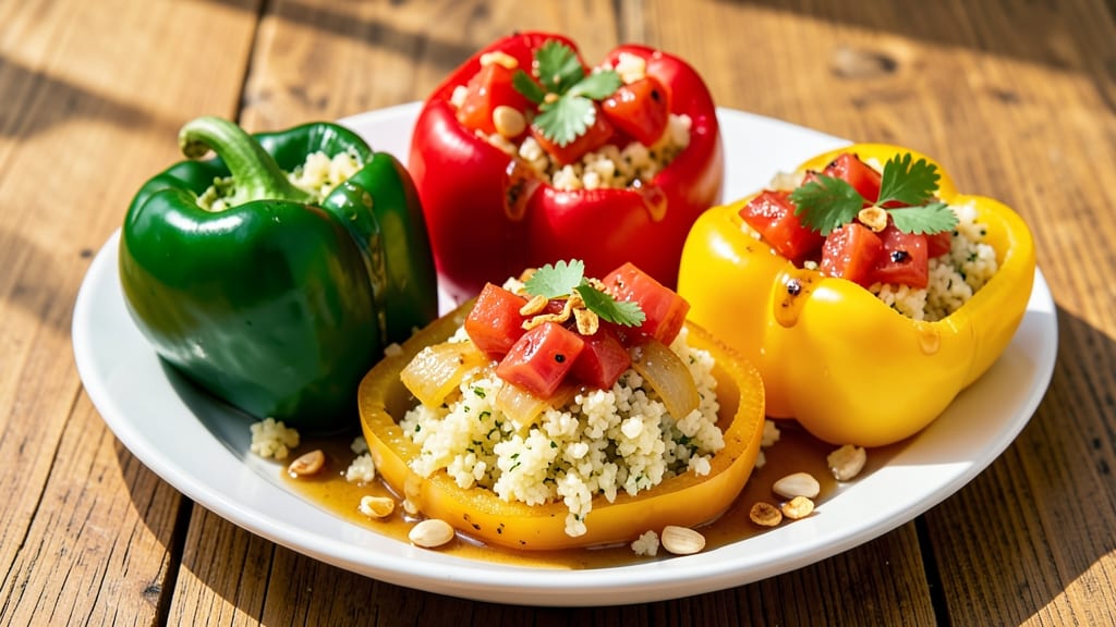 Cauliflower Rice Stuffed Peppers Recipe: Crisp-Topped Low-Carb Comfort in One Pan