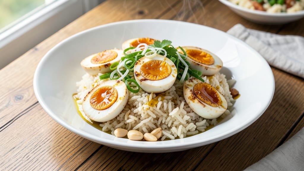 Boiled Egg Fried Rice Recipe: Crispy Egg Bites and Toasted Grains