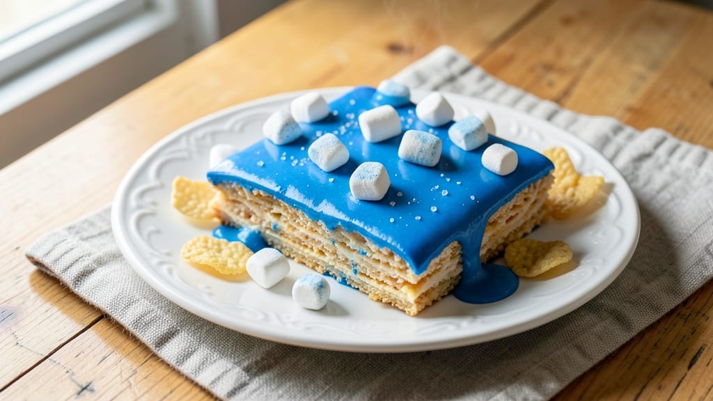 Blue Rice Krispie Treats Recipe: Vibrant Purple Swirls With Marshmallow Magic