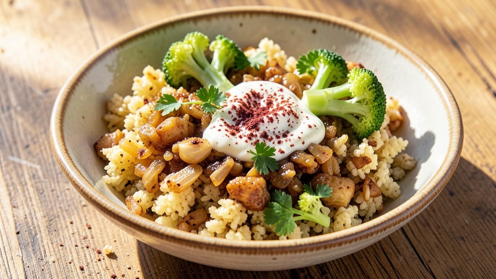 Brown Rice Keto Recipe: Buttery Cauliflower Rice Substitute with Savory Spice Blend