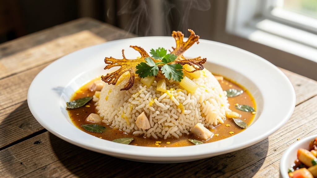 Cafe Rio Rice Recipe Instant Pot: Smoky Herb Gravy and Celery Crown Crunch in One Pot
