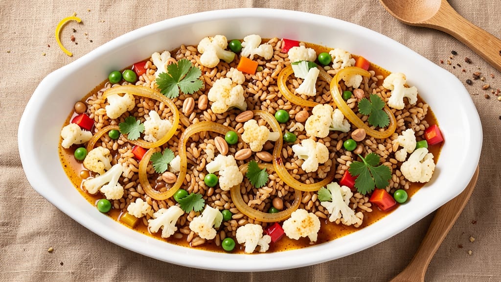 Cauliflower Rice Paella Recipe: Saffron-Infused Arborio with Crispy Top Layer